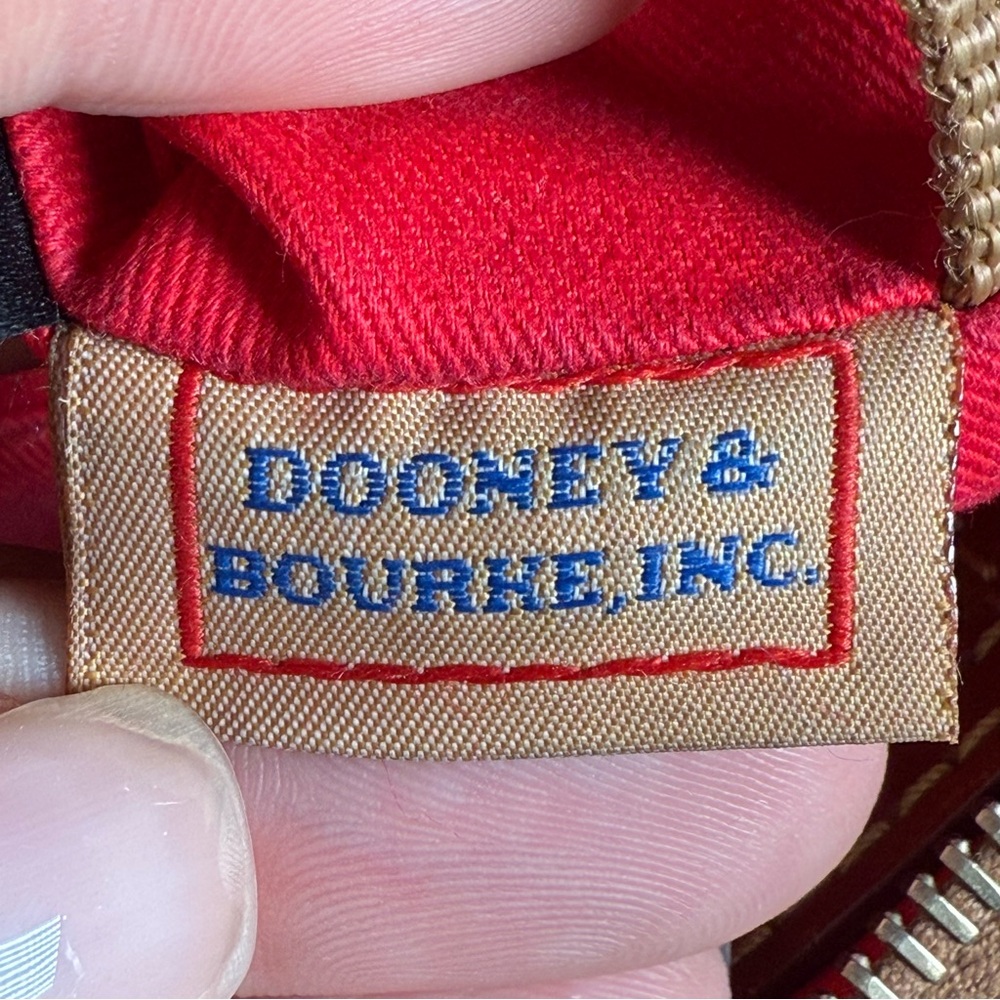 Dooney & Bourke Women's Saddle Brown Ostrich-Texture Leather Hobo Bag - Picture 9 of 10